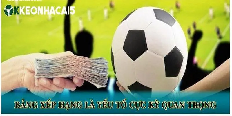 Bảng xếp hạng giúp người hâm mộ tính toán được nhiều yếu tố